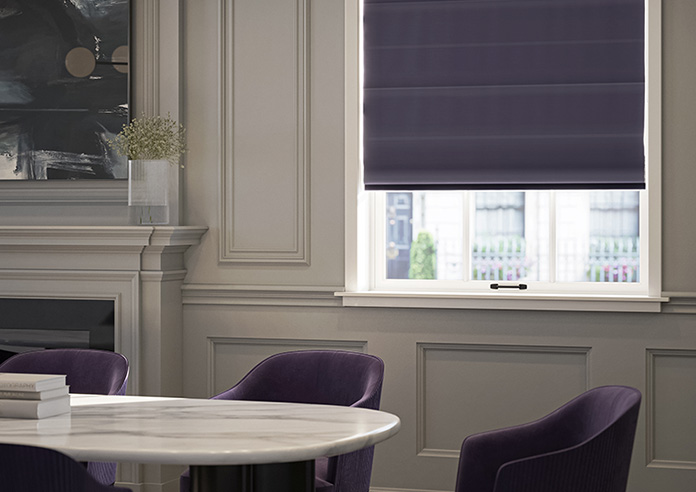 Kyoto Faux Silk, Berry - Motorised Roman Blind - Image 5